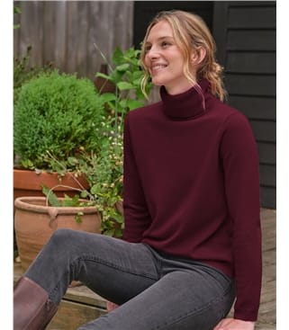 Rollkragenpullover aus Kaschmir und Merinowolle