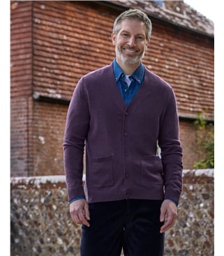 Cashmere and Merino V Neck Cardigan