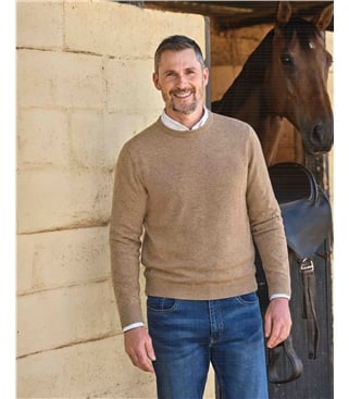 Cashmere Merino Crew Neck Sweater