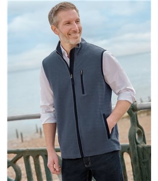 Textured Zip Through Gilet