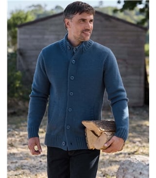100% Pure Wool Button Everyday Cardigan