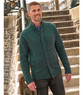 Strickjacke mit Knöpfen aus reiner Wolle für Herren