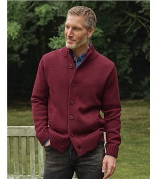 Strickjacke mit Knöpfen aus reiner Wolle für Herren
