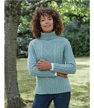 Pure Wool Polo Neck Jumper