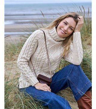 Pure Wool Polo Neck Jumper
