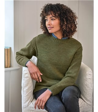 Guernsey-Pullover aus reiner Wolle für Damen