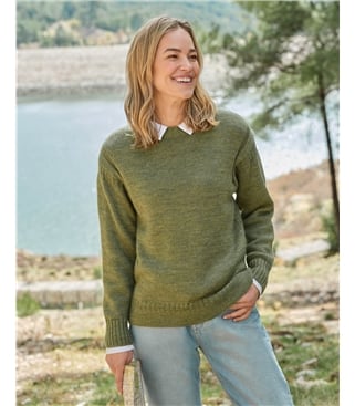 Guernsey-Pullover aus reiner Wolle für Damen