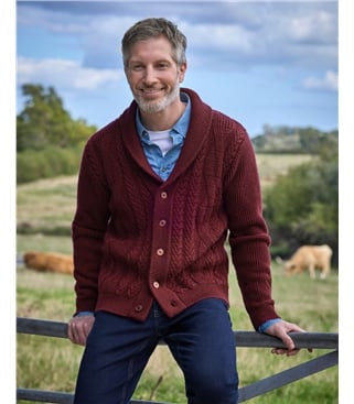 Logan Cable Shawl Collar Cardigan