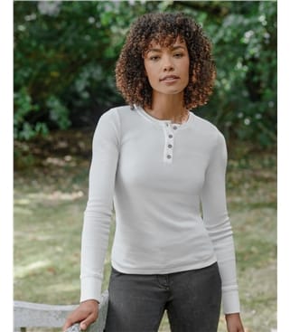 Crew Neck Button Henley