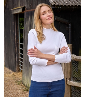 Ribbed Turtle Neck Top