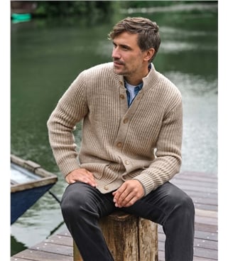 Pure Wool Countryman Button Cardigan