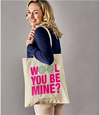 Printed Cotton Tote Bag 1size Wool You Be Mine Printed Cotton Tote Bag 1size Wool You Be Mine