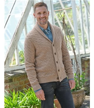 Cable Shawl Cardigan