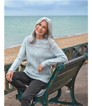 Pointelle And Cable Jumper