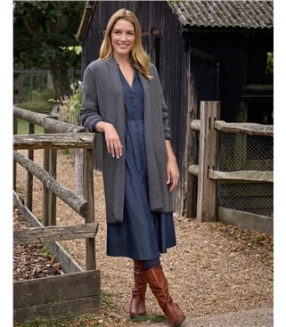 Shawl Collar Edge To Edge Cardigan