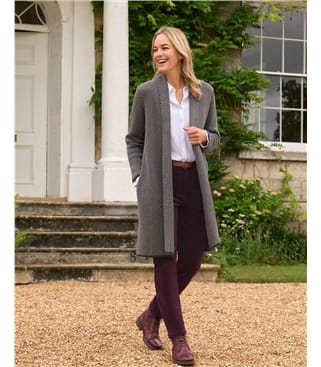 Shawl Collar Edge To Edge Cardigan