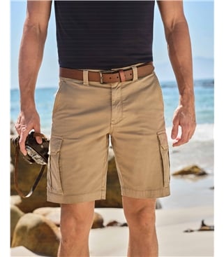  Short cargo en coton extensible