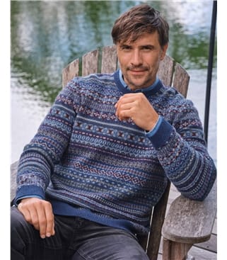 Crew Neck All Over Fairisle Jumper
