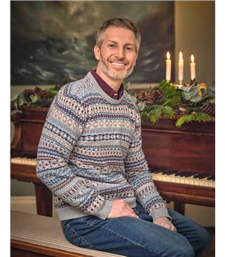 Norwegerpullover mit Rundhalsausschnitt für Herren 