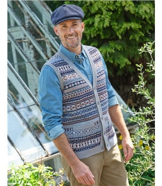 Gestrickte Fairisle-Weste