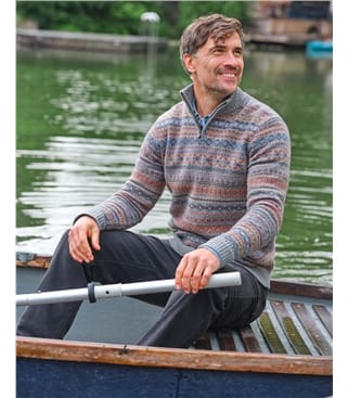 Half Zip Fairisle Jumper