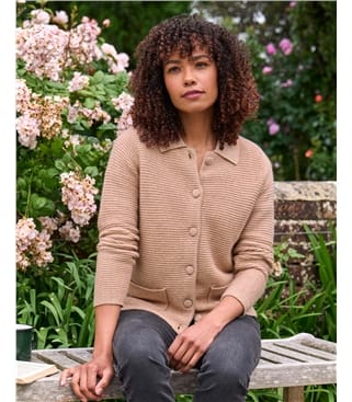 Rib Collared Cardigan