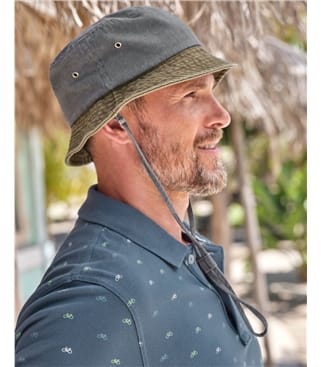 Mens Contrast Bucket Hat