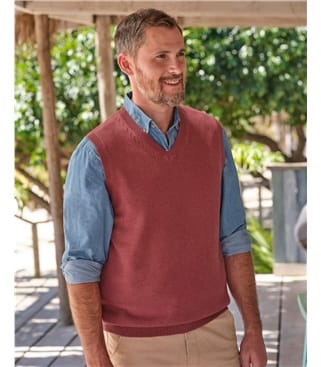 Pull essentiel en coton à col en V - Homme