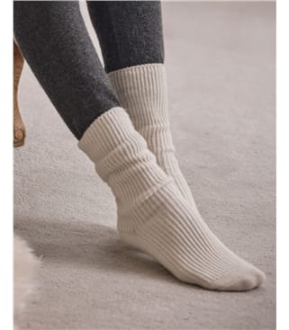 Womens Cashmere Merino Bed Socks