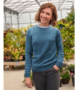 Pull à col rond – Femme – Laine d’agneau certifiée 100% RWS 
