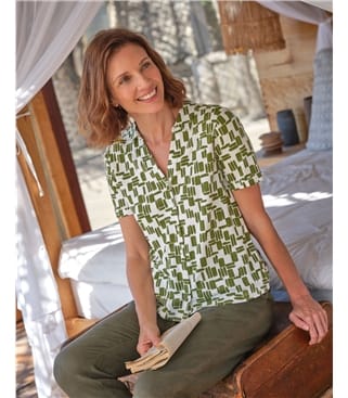 Printed Short Sleeve Jersey Shirt