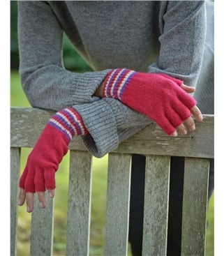 Womens Lambswool Fingerless Gloves