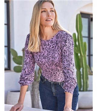 Double Lace Detail Jersey Top