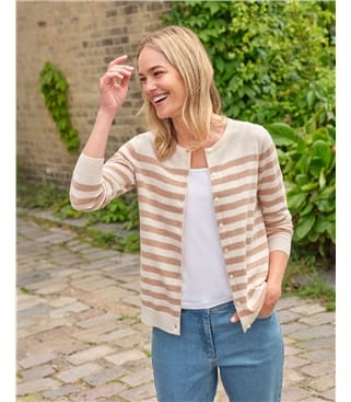 Cashmere Merino Crew Neck Cardigan