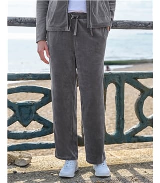 Asana Velour Straight Leg Trousers