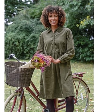 Petal Collar Cord Dress