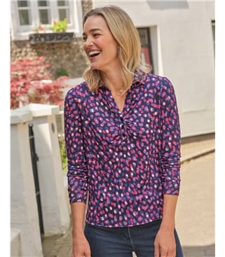 Popover - Chemise en jersey froncée sur le devant