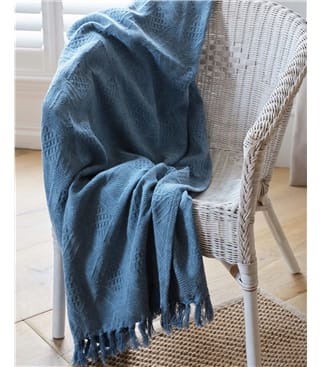 Cotton Diamond Jacquard Throw