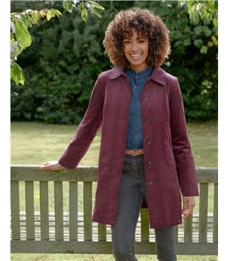 Manteau long à cordons