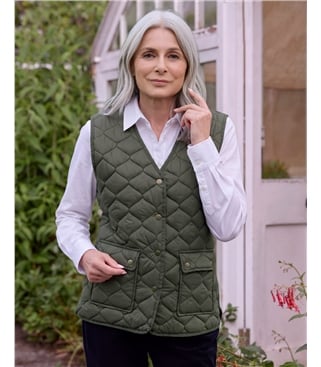 Coast Quilted V Neck Puffer Gilet