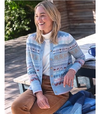 Cardigan Motif Champêtre