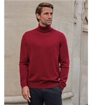 Mens Cashmere Roll Neck Sweater