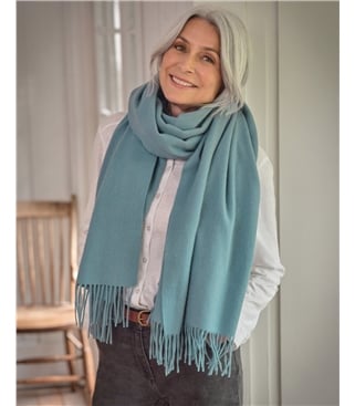 Wide Pure Wool Scarf