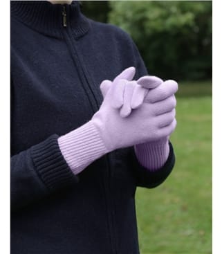Cashmere Merino Ribbed Gloves
