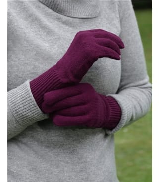 Gants côtelés en mérinos de Cashmere