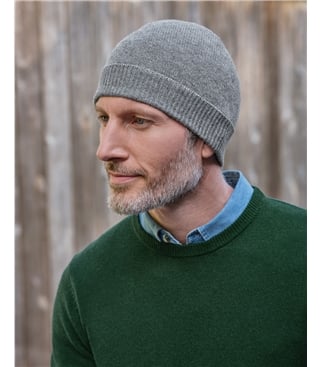 Herrenmütze aus Kaschmir-Merino-Mix