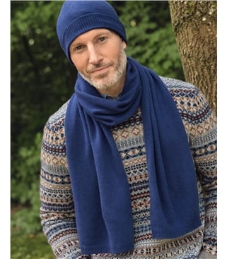 Herrenschal aus Kaschmir-Merino-Mix