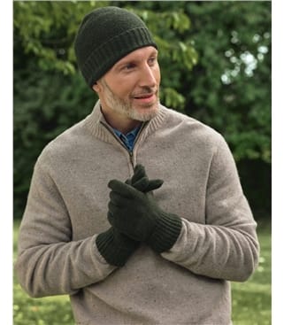 Mens Essential Pure Lambswool Gloves