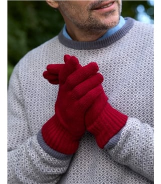 Mens Essential Pure Lambswool Gloves