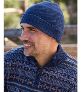 Mens Essential Lambswool Beanie Hat